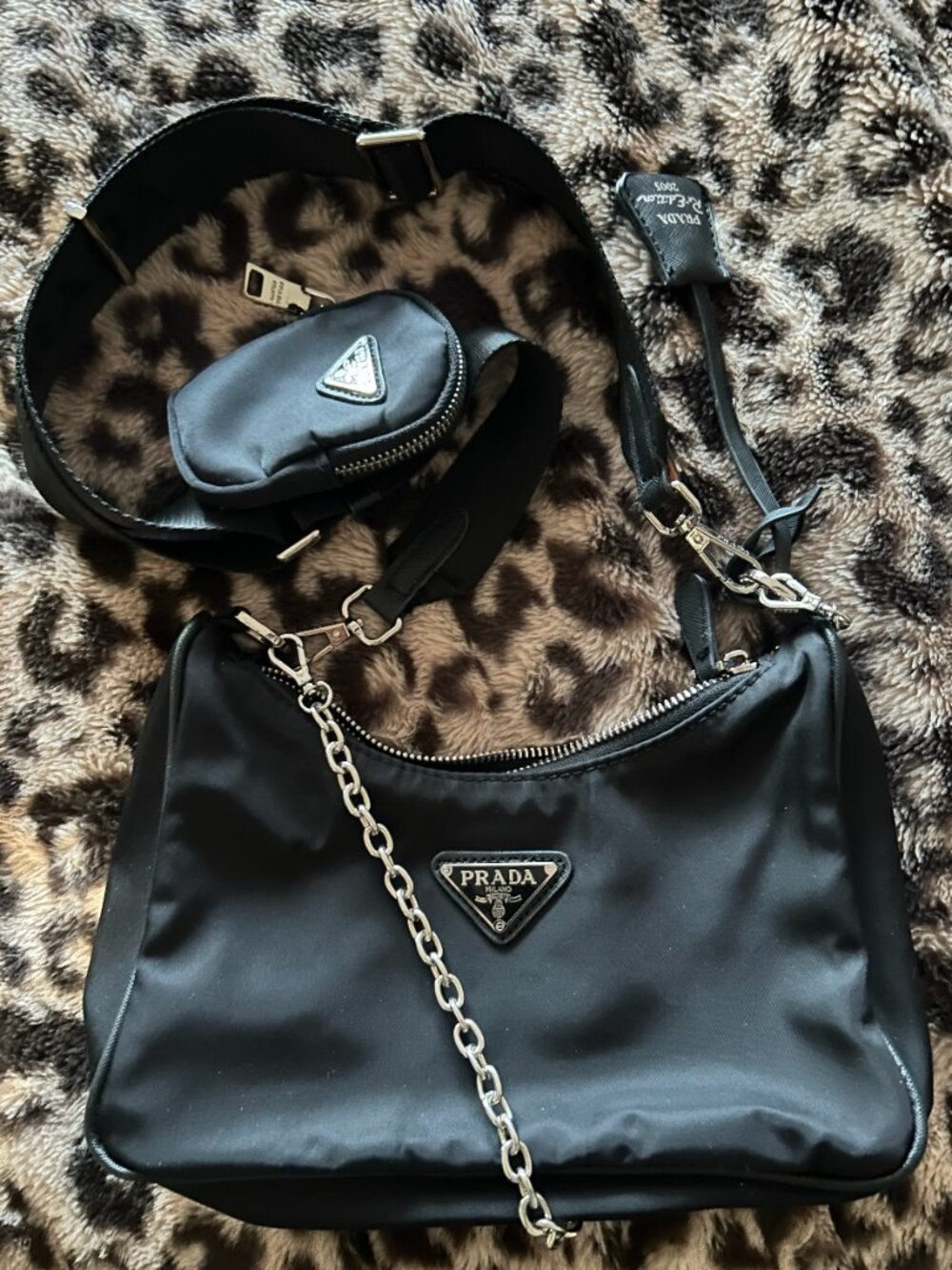 Black Nylon Designer Bag